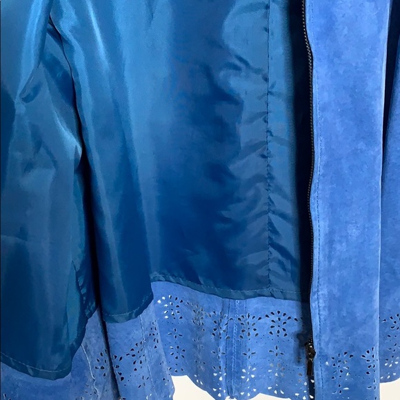 Light Blue Suede Jacket - Picture 5 of 7